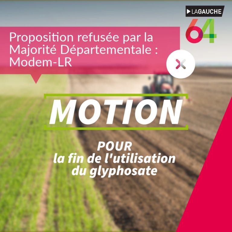 Glyphosate : la Majorité Départementale ne souhaite pas son interdiction